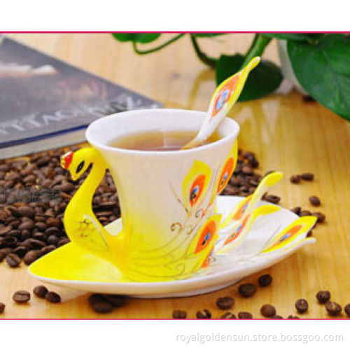 Creative ceramic mugs with spoon and 12 constellation images on the mugs